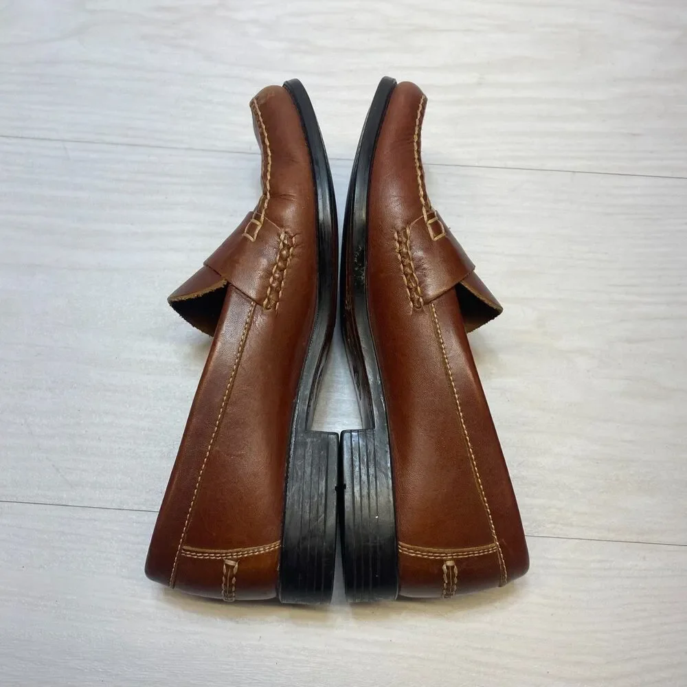 G.H.‎ Bass Weejuns Clarad Penny Loafers Men's Size 8M Brown Leather Dress Shoes